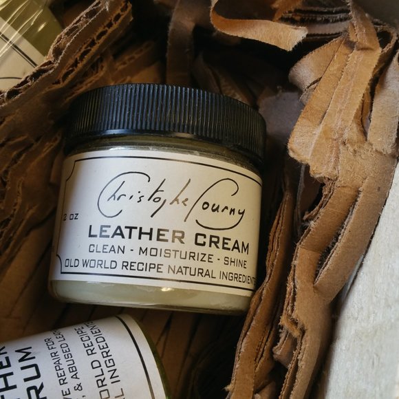 New Christophe Pourny Shoe Care Kit Leather All Natural Serum Tonic Cream - Picture 3 of 6